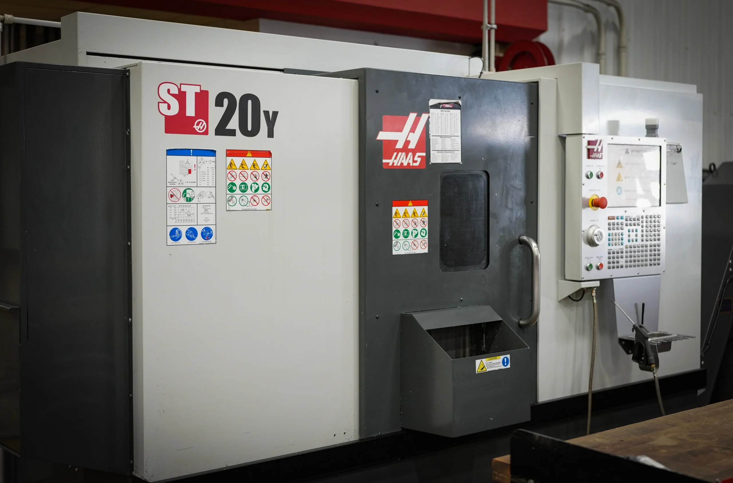 Haas ST-20Y CNC lathe with live tooling and Y-axis capability for mill-turn operations