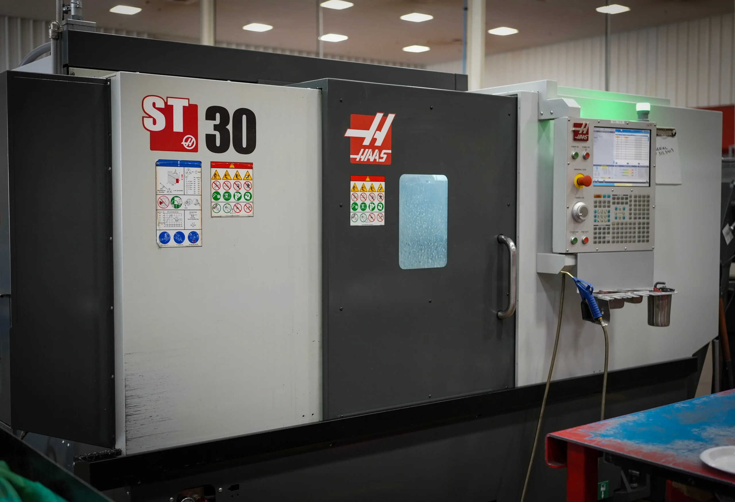 Haas ST-30 CNC turning center with 10-inch chuck capacity for large diameter turning